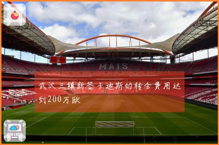武汉三镇新签卡迪斯的转会费用达到200万欧